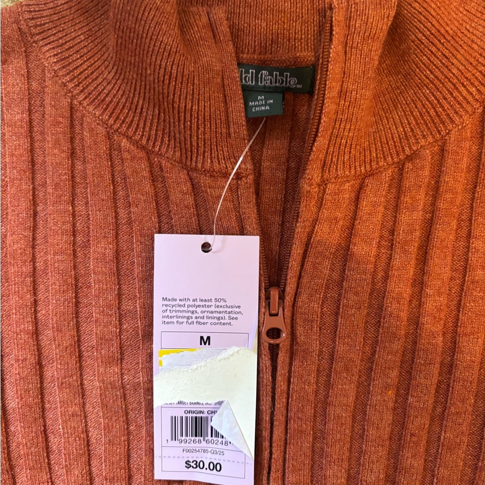 Wild Fable Rust Ribbed Sweater Size M NWT - Picture 4 of 4